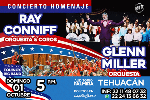 Concierto Homenaje a Ray Conniff y Glenn Miller, Tehuacan